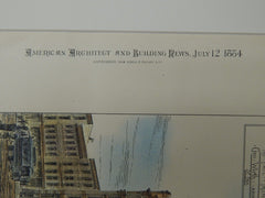National German American Bank, St. Paul, MN, 1884, Original Plan. George Wirth.