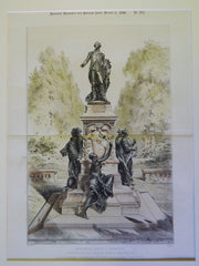 Lafayette Monument, Washington DC, 1890. Original Plan. Falguiere/Pujol.