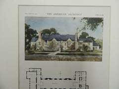 Wesley Foundation Social Center, University of IL, Urbana, IL, 1921, Orig. Plan. Holabird & Roche