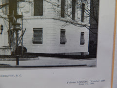House of Mr. Robert W. Patterson, Dupont Circle,Washington, D.C.,1906,Lithograph. McKim, Mead, & White.
