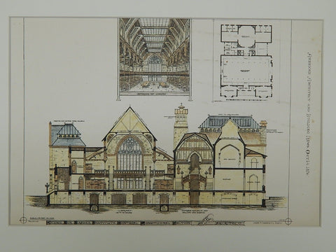 Fraser Institute in Montreal, Canada, 1876. D. E. Supplee. Original