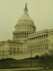 The United States Capitol,Southwest View, Washington, D.C. 1904. Original Plan.