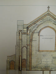 Tranverse Section: Church of the Epiphany, Winchester, MA, 1904. Warren, Smith, & Biscoe.