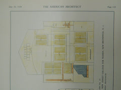 Organ Chamber Chapel, NJ College for Women, New Brunswick, NJ, 1929, OrigPlan. Ludlow & Peabody