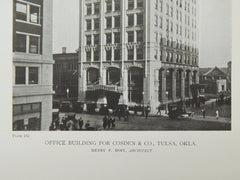 Office Building for Cosden & Co., Tulsa, OK, 1919, Lithograph. Henry F. Hoit.