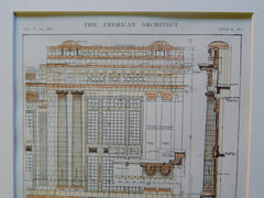 Entrance Elevation: Lincoln High School, Portland, OR, 1914, Original Plan. Whitehouse & Fouilhoux.