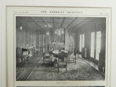 Living & Dining Rooms, House of Mrs. Irving T. Snyder, Denver, CO, 1914. J.B. Benedict.