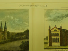 Various Views, Southwell Minster, Nottinghamshire, England, 1882, Original Plan