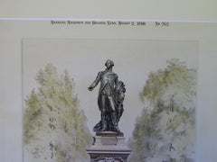 Lafayette Monument, Washington DC, 1890. Original Plan. Falguiere/Pujol.