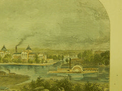 Government Buildings, Ward's Island, NY, 1883,Original Scene,America Illustrated.