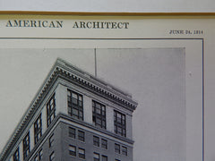 Northwestern National Bank Building, Portland,Oregon, Lithograph,1914. Doyle& Patterson.
