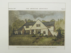 House of George A. Allsopp, Jr., South Orange, NJ, 1927, Original Plan. Arthur N. Starin.