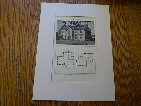 House of Major Stuart Cramer, Charlotte, N.C.,1929, Lithograph. Boyer.