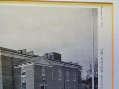Branch Library Building,Wellesley Hills, MA, 1928,Lithograph. Shirer.