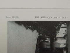 Exterior, House of P. L. Mannen, San Antonio, TX, 1929, Lithograph. Atlee B. & Robert M. Ayres