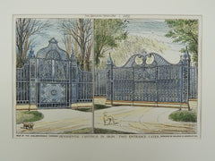 Two Entrance Gates: Coalbrookdale Company in Coalbrookdale, England, 1882. Maurice B. Adams