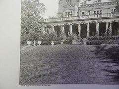 "Ventfort Hall", Lenox, MA,1902, Lithograph. Rotch & Tilden