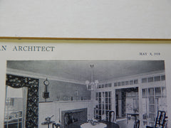 House of Dr. G.A. Stickney,Interior, Beverly, MA, 1918, Lithograph. Alden.