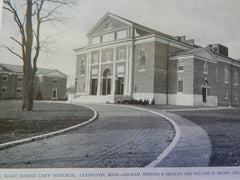 Branch Library Building,Wellesley Hills, MA, 1928,Lithograph. Shirer.