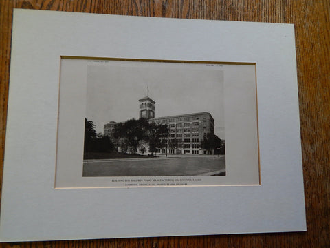 Building for Baldwin Piano Manufacturing Co., Cincinnati,OH, 1923, Lithograph. Lockwood, Greene&Co.