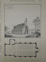Church at Coldbrook near Saint John, New Brunswick, Canada, 1879, Original Plan. R. Brown & J.C. Allison