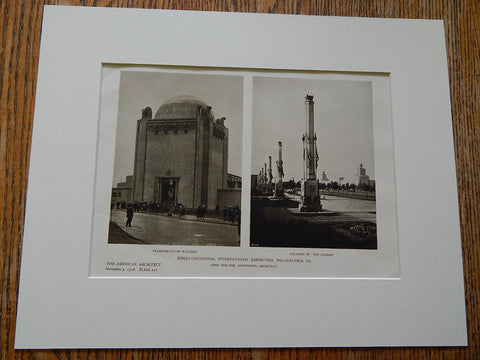 Sesqui-Centennial Exposition, Philadelphia, PA, Trans.Building 1926, Lithograph. John Molitor.