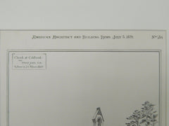 Church at Coldbrook near Saint John, New Brunswick, Canada, 1879, Original Plan. R. Brown & J.C. Allison