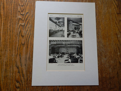 Hotel Roosevelt, Cedar Rapids, IA, 1928, Lithograph. Krenn & Beidler.