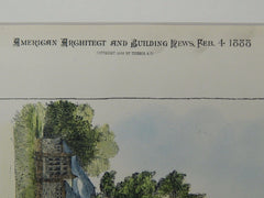 St. Stephen's Church, Olean, NY, 1888, Original Plan. Robert W. Gibson.