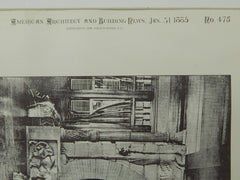 Fireplace for Dr. R. C. Greenleaf, Lenox, MA, 1885, Photogravure.T. H. Bartlett.