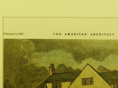 House of George A. Allsopp, Jr., South Orange, NJ, 1927, Original Plan. Arthur N. Starin.