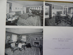 House of Dr. G.A. Stickney,Interior, Beverly, MA, 1918, Lithograph. Alden.