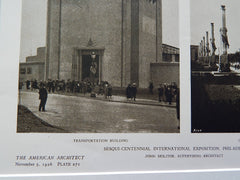 Sesqui-Centennial Exposition, Philadelphia, PA, Trans.Building 1926, Lithograph. John Molitor.