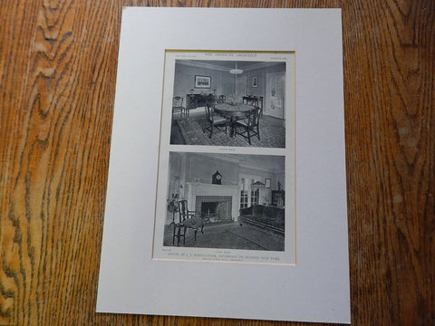 House of J.J. Schullinger,Riverdale On Hudson, NY, 1918,Lithograph. Dwight James Baum.