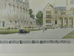 Chapel for Boston College, Newton, MA, Original Plan. 1921. Maginnis & Walsh.