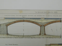 Design and Construction of Various European Bridges, 1883, Original Plan