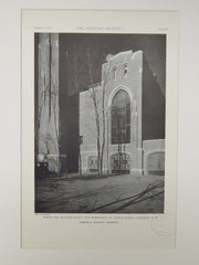 Power, Heating Plant & Workshops, St Paul's School, Concord, NH, 1929,Lithograph. Charles Z. Klauder.