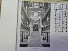 The Brown Apartments, Portland, Oregon, 1915, Lithograph. Claussen & Claussen.