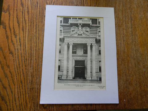 Main Entrance Apt. House, No.771 Madison Ave, New York, NY, 1901,Lithograph. Korn.