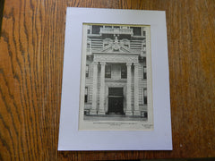 Main Entrance Apt. House, No.771 Madison Ave, New York, NY, 1901,Lithograph. Korn.