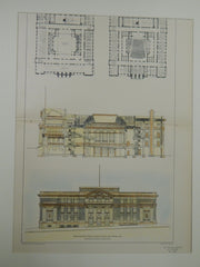 New Eastern Female High School, Baltimore, MD, 1904. Original Plan. Simonson & Pietsch