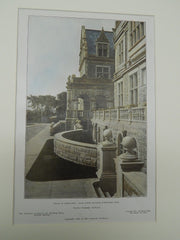 Approaches, High School Building, Fairhaven, MA, 1906. Colored Photograph. Charles Brigham.