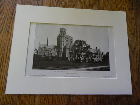 Stafford-Little Hall, Princeton U.,Princeton,NJ,1905, Lithograph. Cope & Stewardson.