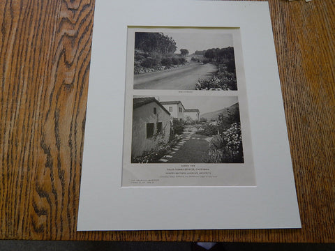 Palos Verdes Estates, California,1926,Lithograph. Olmsted Bros.