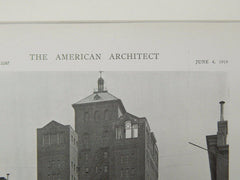 Perspective, Allerton House, East 39th Sreet, New York, NY, 1919, Lithograph. Arthur Loomis Harmon.