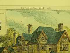 Cottage for Walter Clement, Turnbridge, Kent, England, 1884, Original Plan. Reginald Pope.