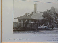 House of Mr.Theodore Conklin, Quoque, Long Island, NY, Lithograph,1908. Wilson Eyre.