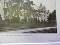 Stafford-Little Hall, Princeton U.,Princeton,NJ,1905, Lithograph. Cope & Stewardson.