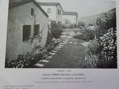 Palos Verdes Estates, California,1926,Lithograph. Olmsted Bros.