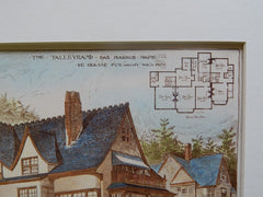 The Talleyrand, Bar Harbor, ME, 1889, Original Plan. De Grasse Fox.